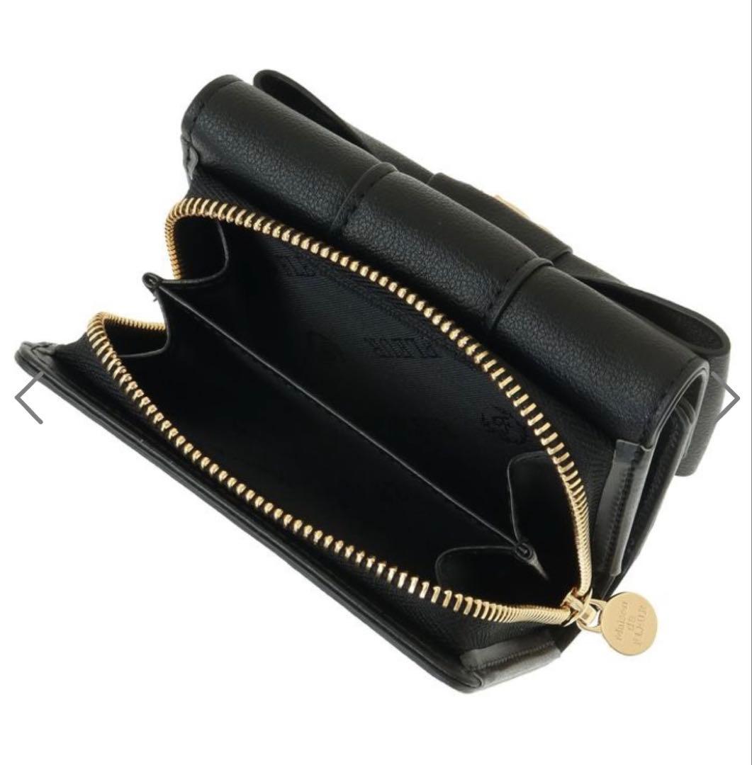 【✧︎新品未使用】Maison de FLEURベルトリボンミニウォレットBK