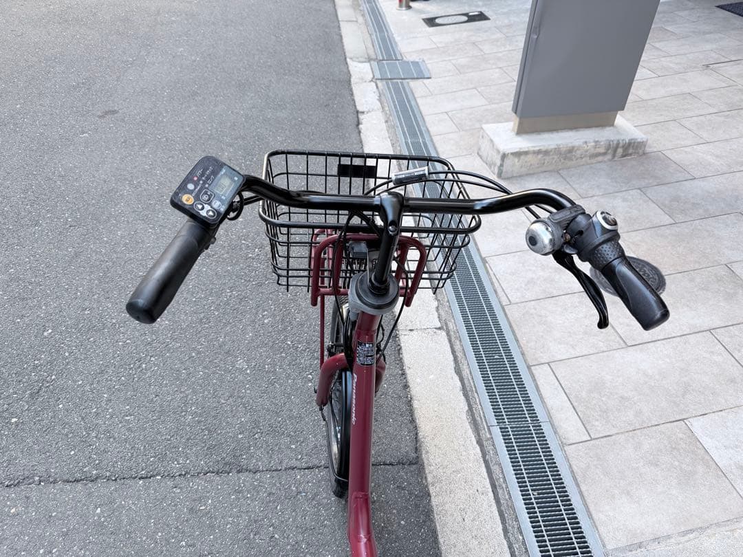 子供乗せ　パナソニック 電動アシスト自転車 赤 チャイルドシート付き