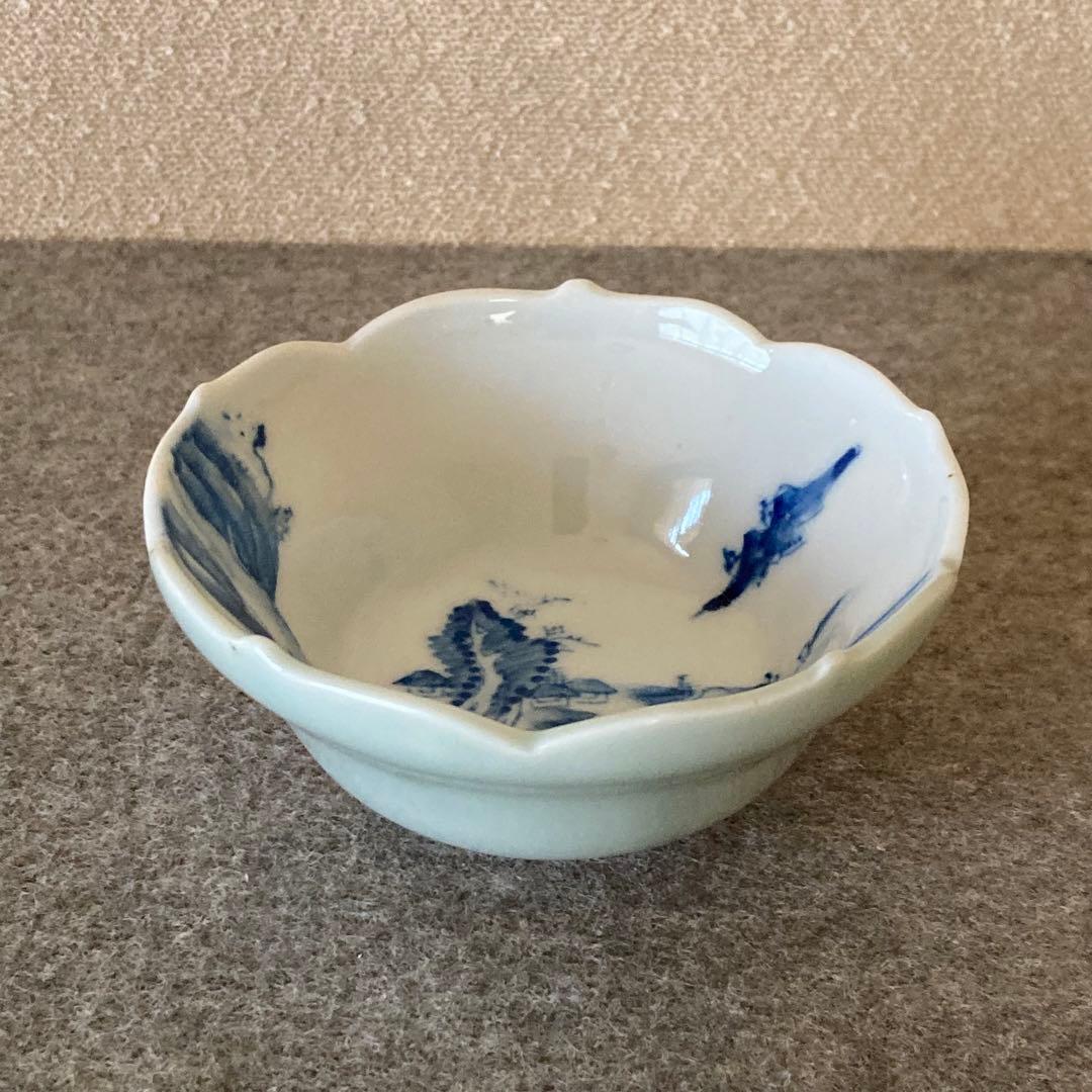 小鉢　骨董　古美術　古陶磁　染付　青花　手描き　レトロ　まとめ売り　アンティーク