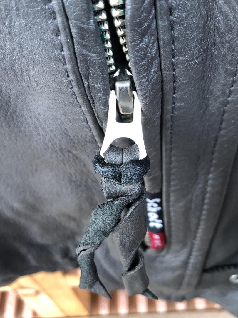 新品 Schott シングルライダースレザージャケット ダークブラウン/M