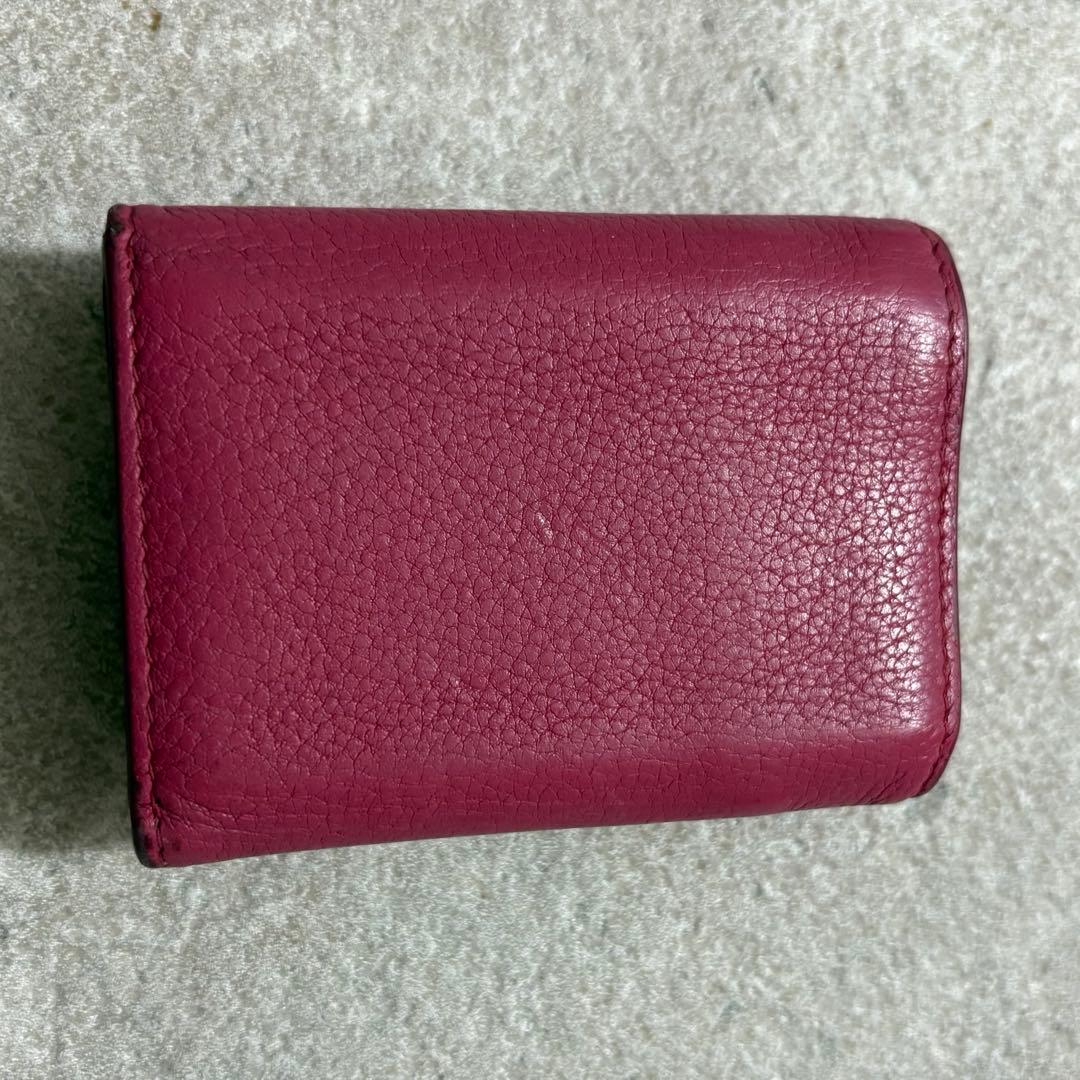 危*知様 PRADA 三つ折り財布　ショッキングピンク