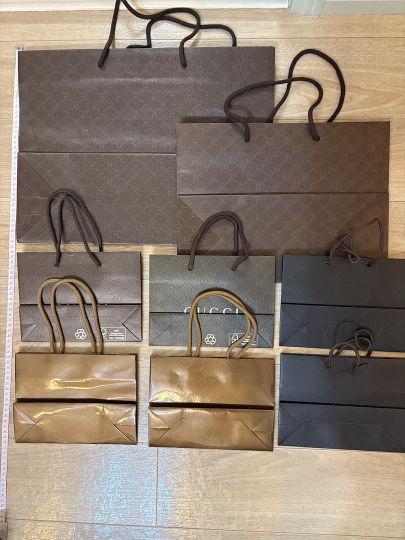 【まとめ売り】ブランド紙袋 ショッパー 30枚＋1枚　GUCCI紐4本