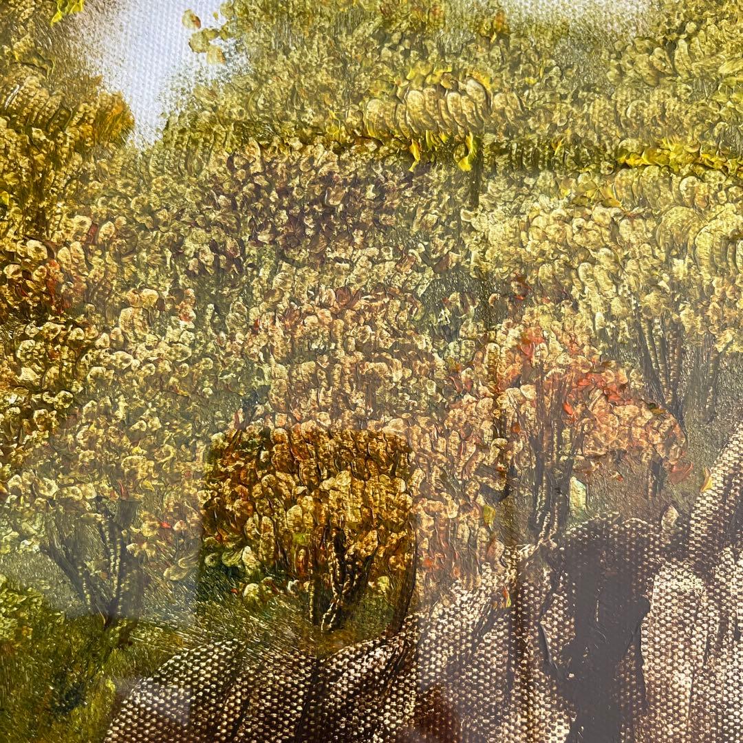 絵画　【山々の水に満たされ貯まりゆく】