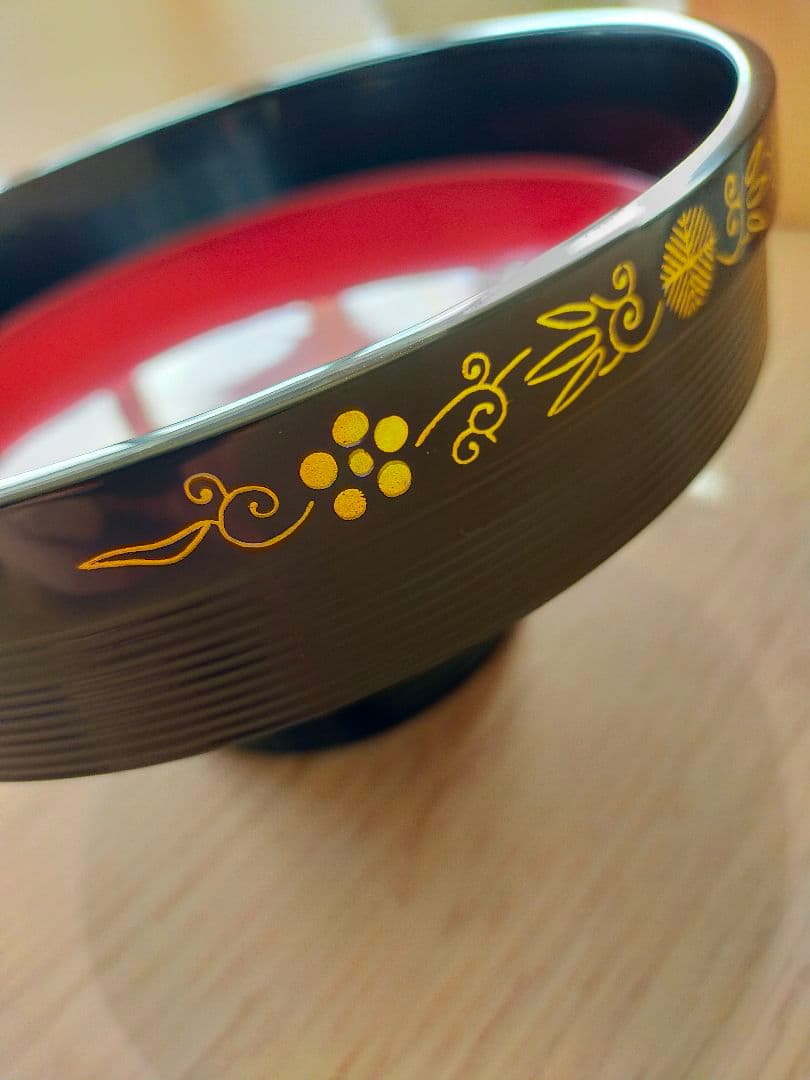 象彦　春陽　金彩漆塗り　高坏干菓子盆