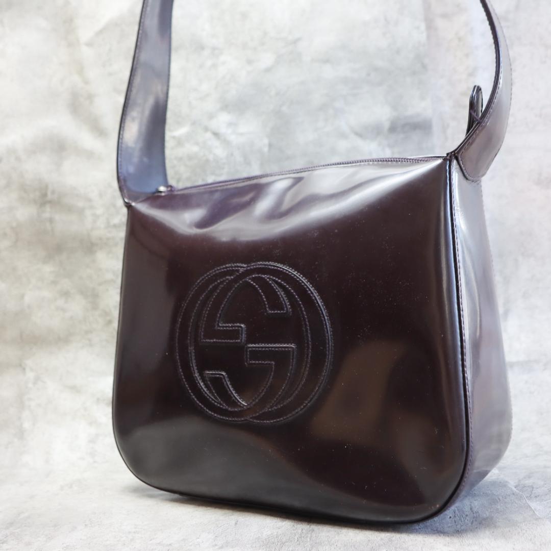 GUCCI グッチ SOHO ソーホー ショルダーバッグ エナメル