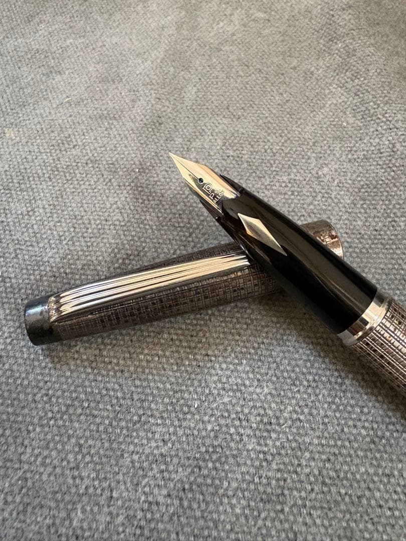 PLATINUM 万年筆 スターリングシルバー Pt 昭和レトロ　銀の万年筆