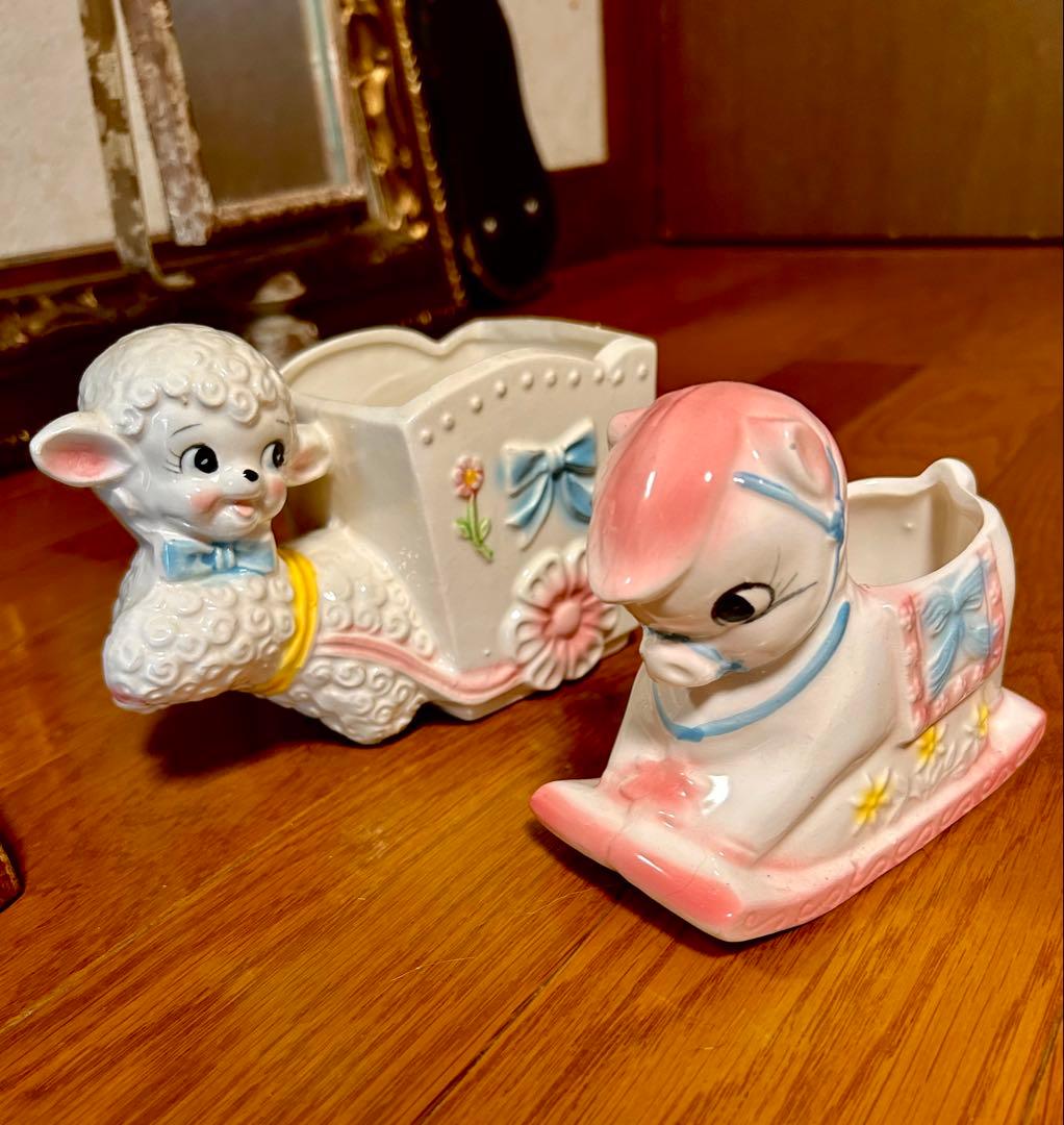 猫　白鳥　ペガサス　羊　置物　器　ヴィンテージ　アンティーク