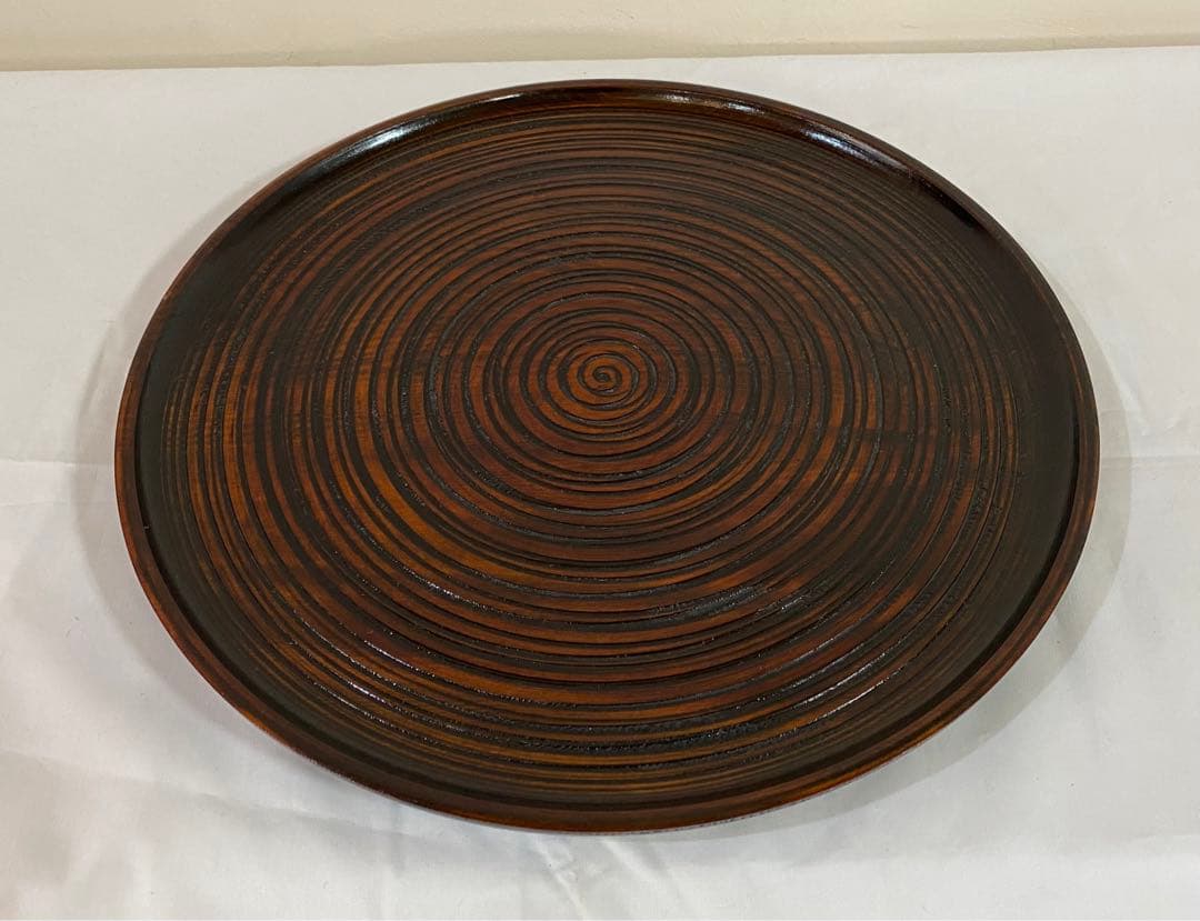 山中塗り　丸盆5枚