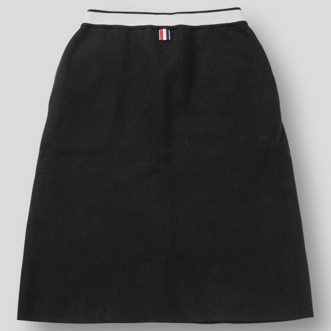 美品 THOM BROWNE 23SS ダブルフェイスコットン Aラインスカート