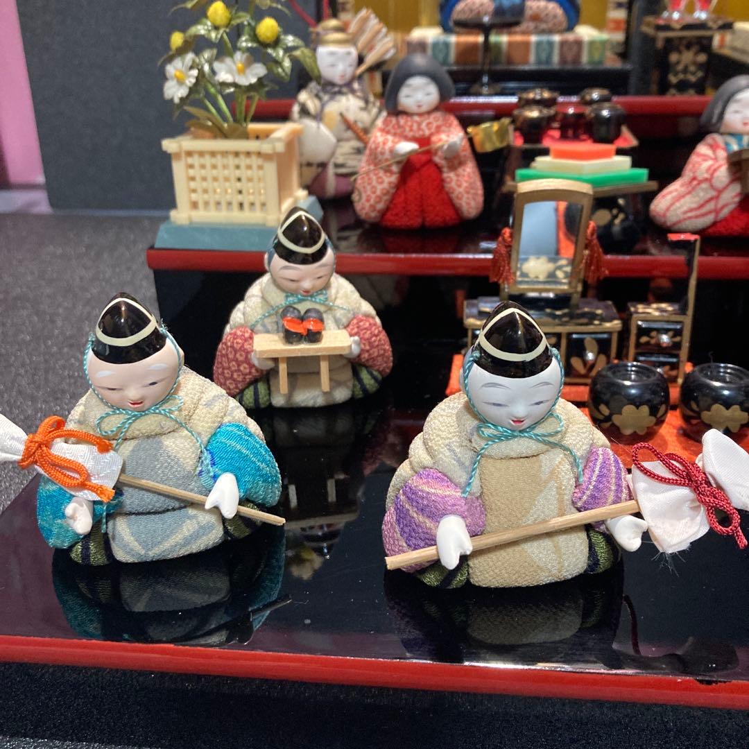 雛人形　木目込み豆雛　桐箱付き