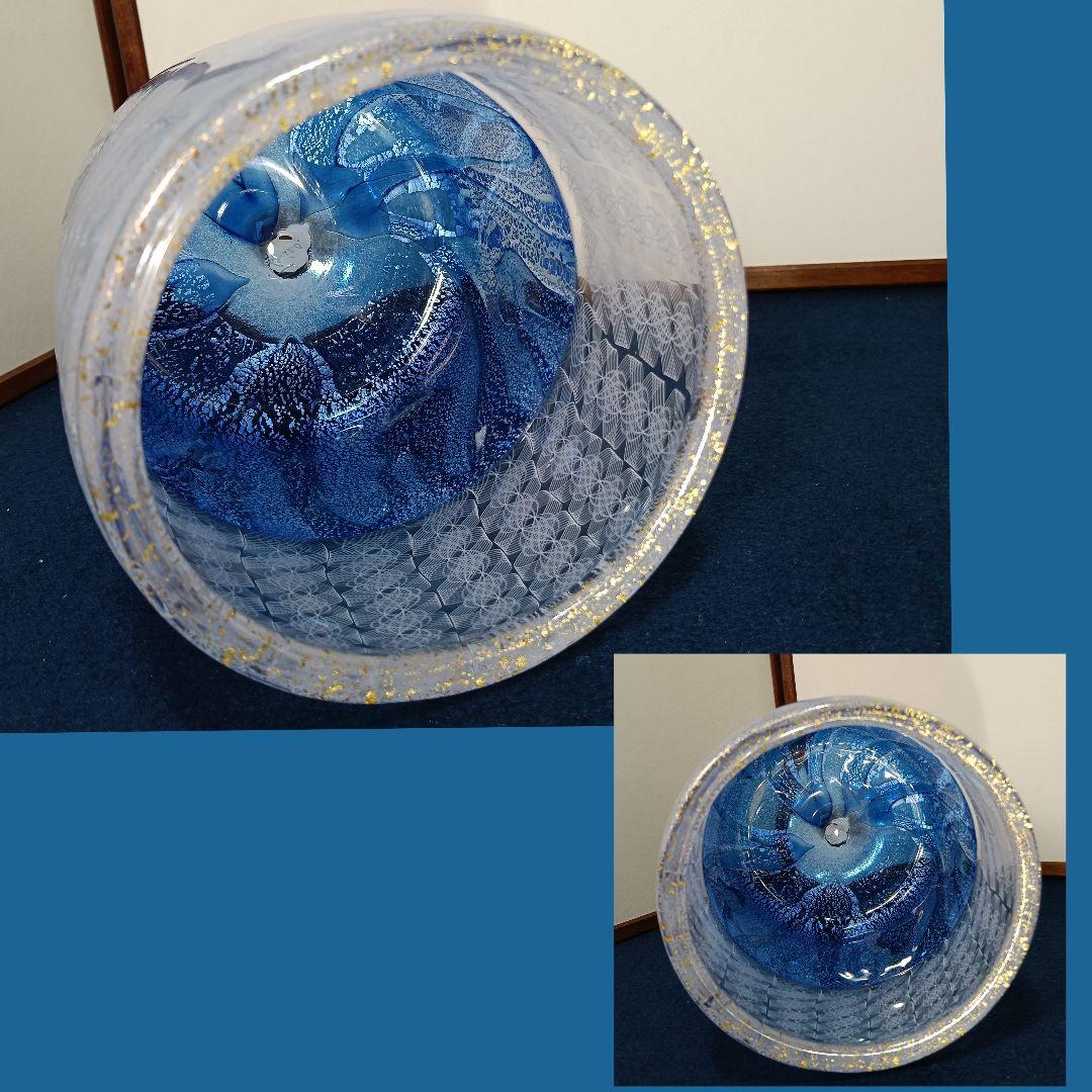 ムジカAM13 安田泰三Taizoカラス水指 手吹きレース文様 木蓋付歴書