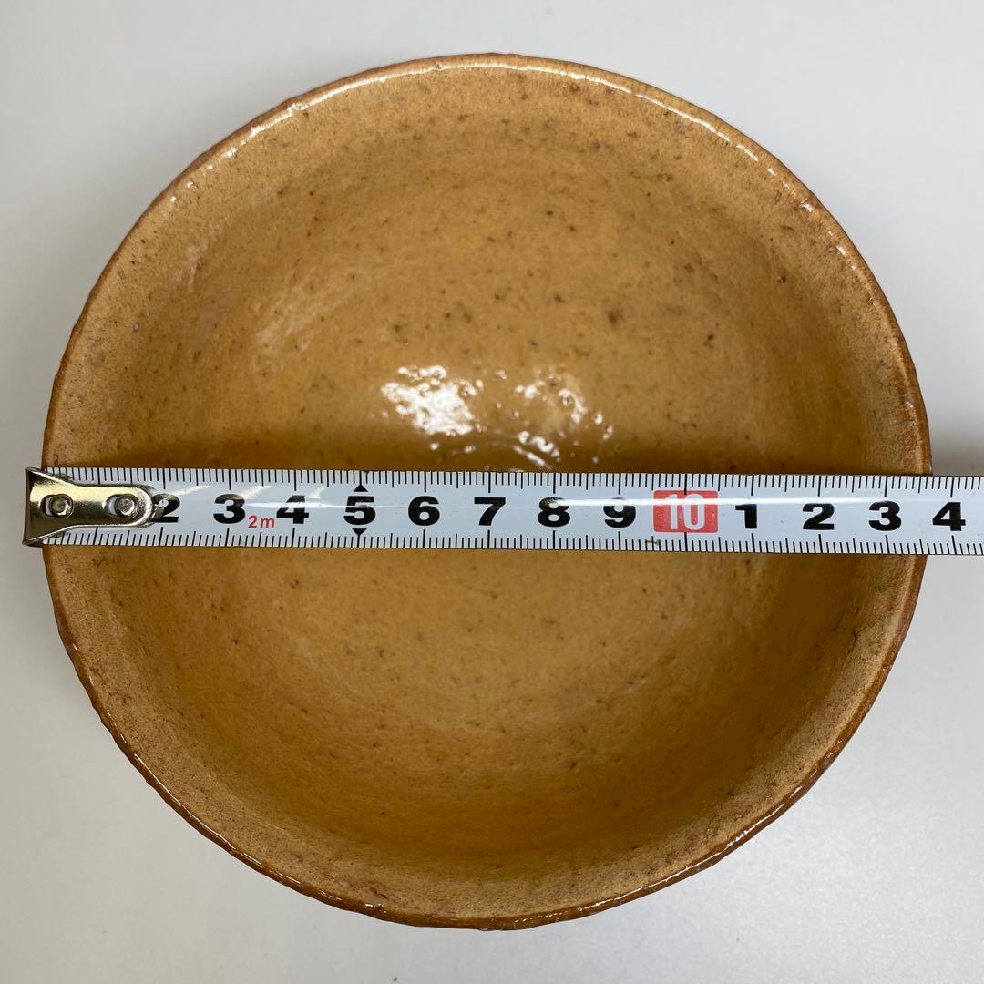 ☆茶3 萩焼名工　岡田裕　萩茶碗　共箱 直径14cm 東N7-0910①