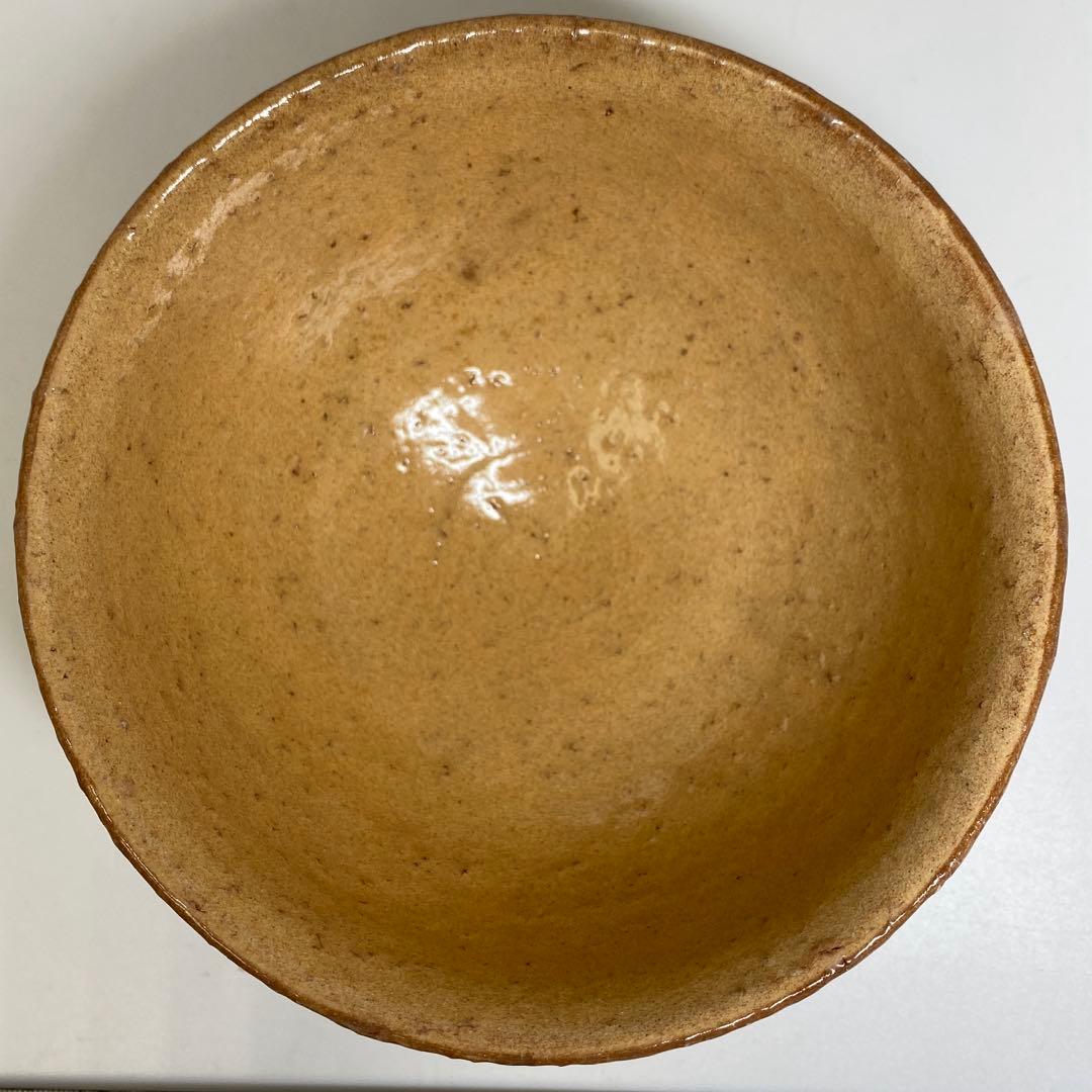 ☆茶3 萩焼名工　岡田裕　萩茶碗　共箱 直径14cm 東N7-0910①