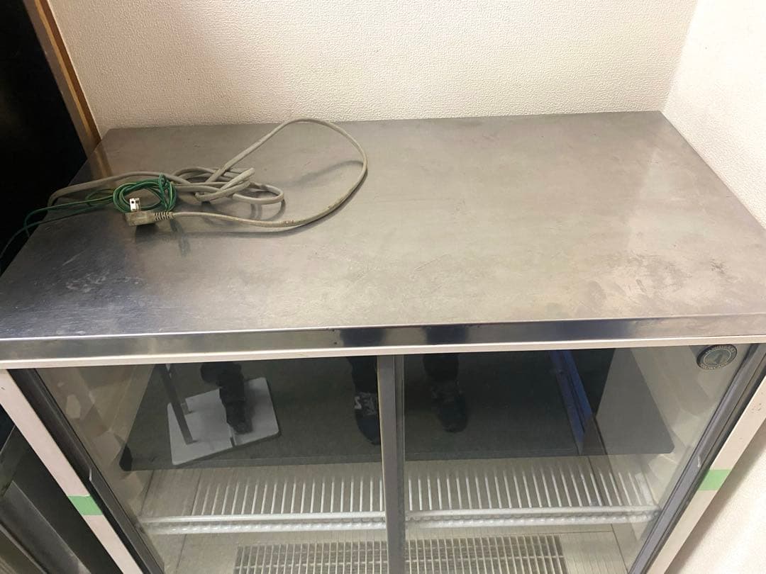 ホシザキ SSB-85AT ガラス冷蔵庫 スライド扉 2段棚