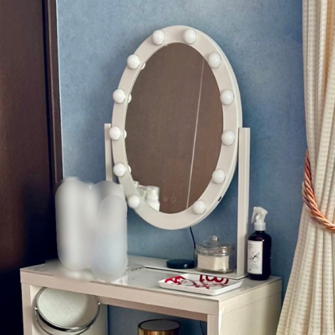 フランフラン フッツェ ハリウッドミラー ラウンド L ホワイト