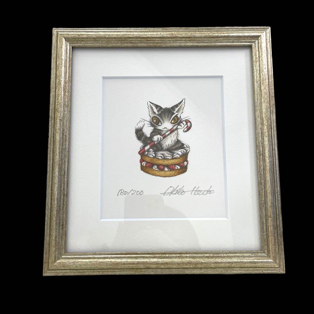 美品　ダヤン　池田あきこ　絵画　額入り　180/200　サイン入り