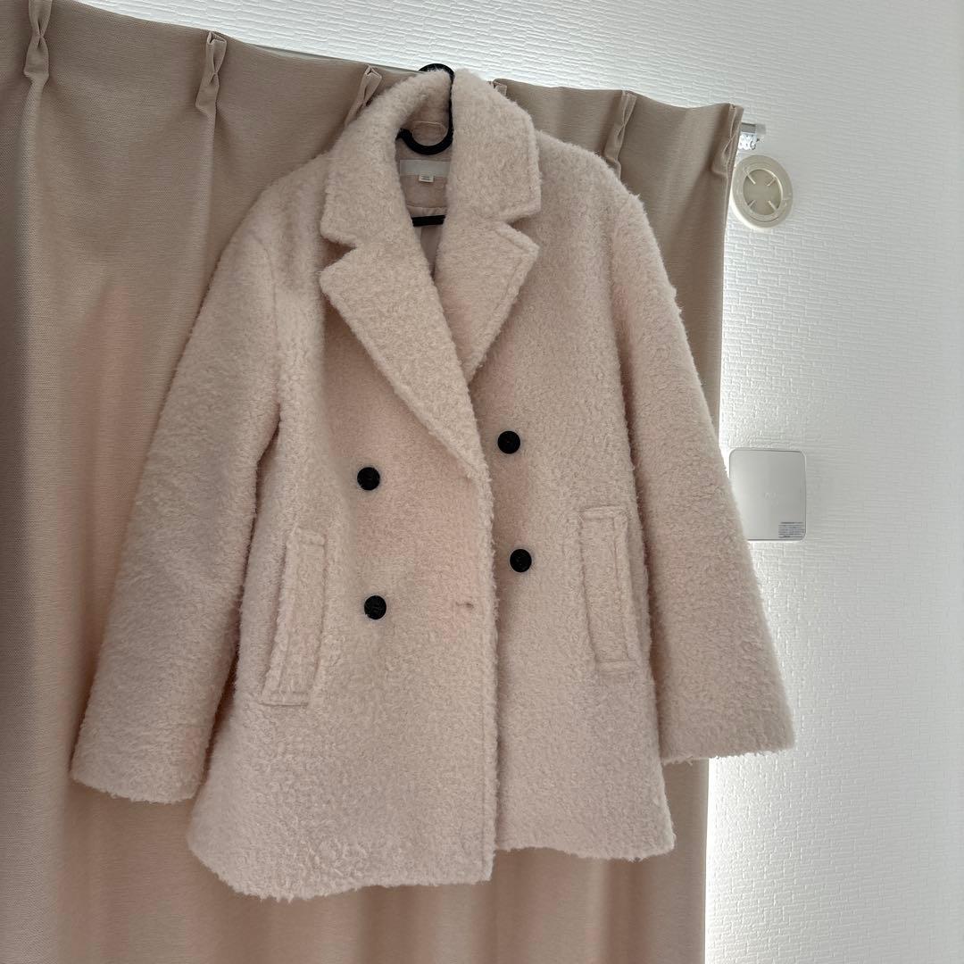 Sサイズ／ZARA／ブークレダブルブレストミディ丈コート