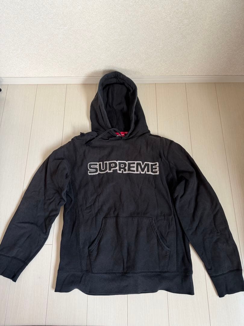 SUPREME ブラック パーカー L