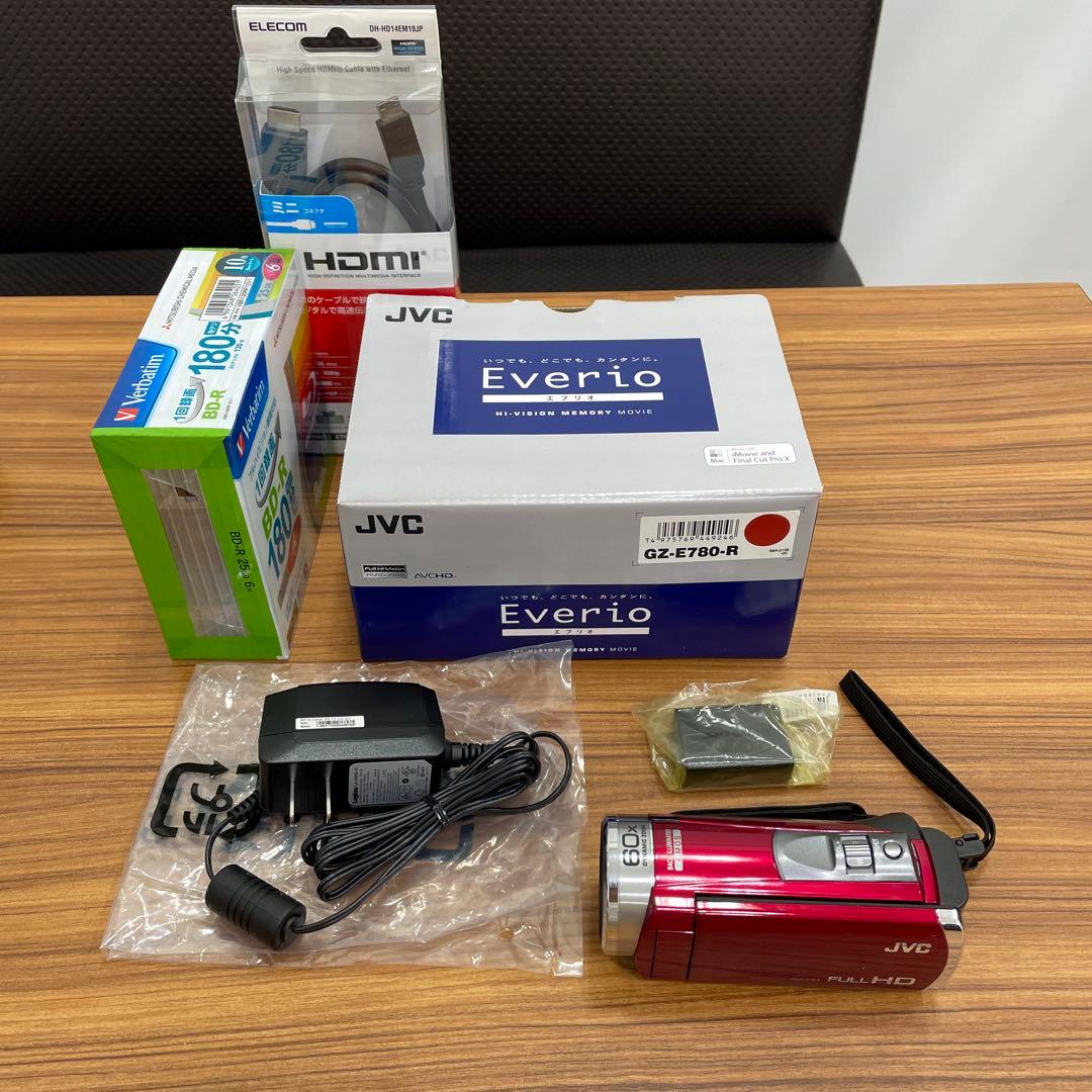 JVC Everio GZ-E780-R FULL HD ビデオカメラ