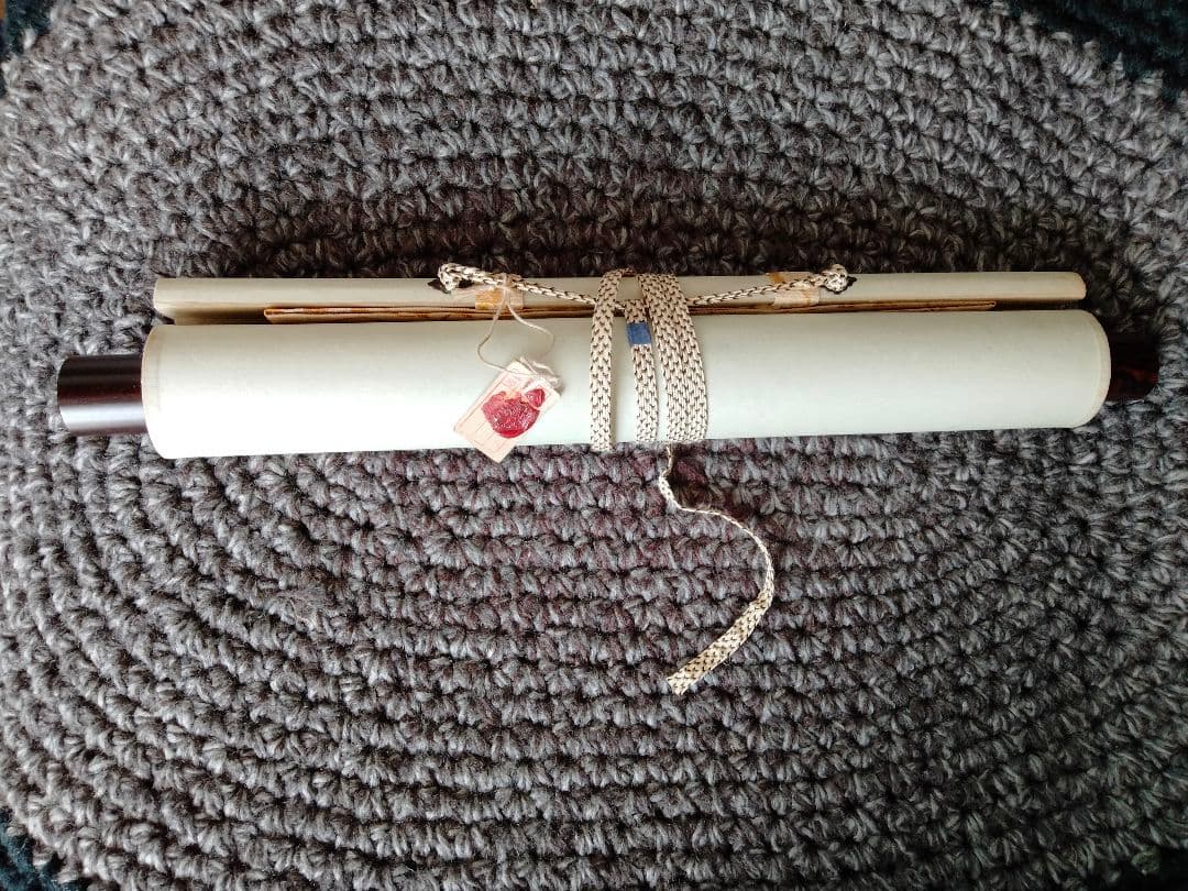 最終値下げ　中国骨董【明の時代孔子造像】昔中国文物商店にて購入旧蔵した水墨画掛軸