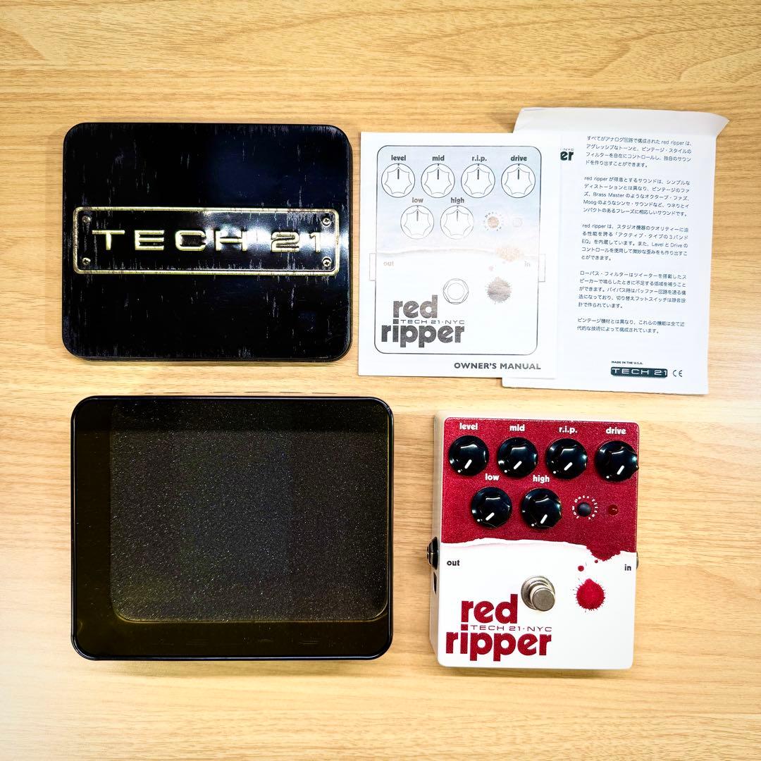 美品 廃盤 TECH21 Red Ripper ベース用ファズ 箱・取説付