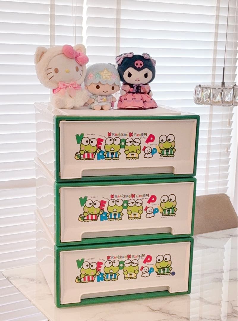 サンリオ　けろけろけろっぴ　収納ケース　プラスチックケース　3個セット