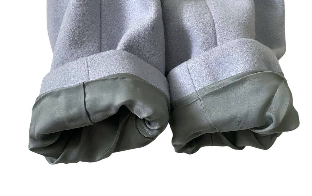 セオリー ウール チェスターロングコート ライトブルー ゆったり 日本製 S