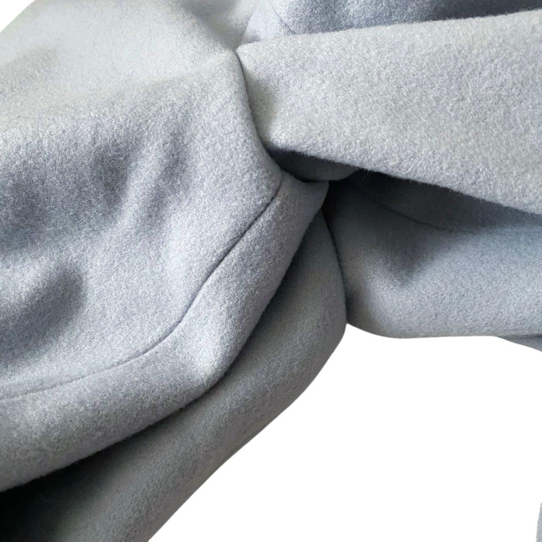 セオリー ウール チェスターロングコート ライトブルー ゆったり 日本製 S