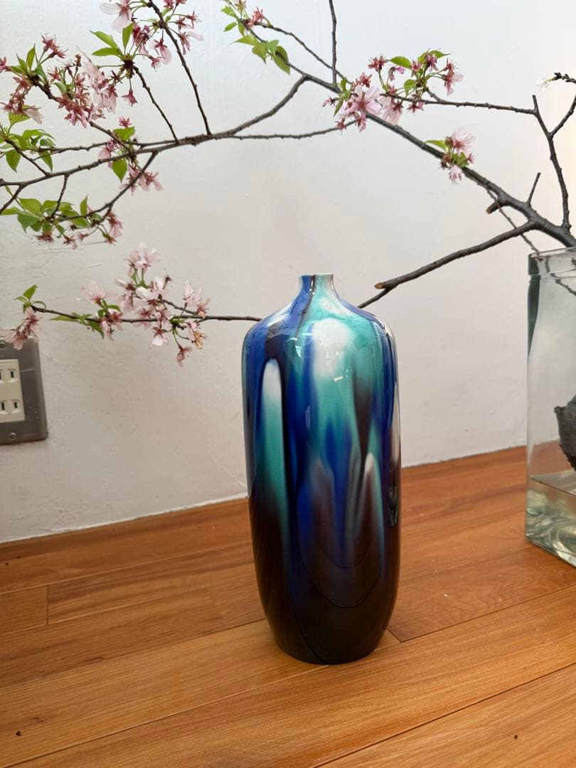 九谷焼 人間国宝 徳田八十吉 燿彩壺30センチ