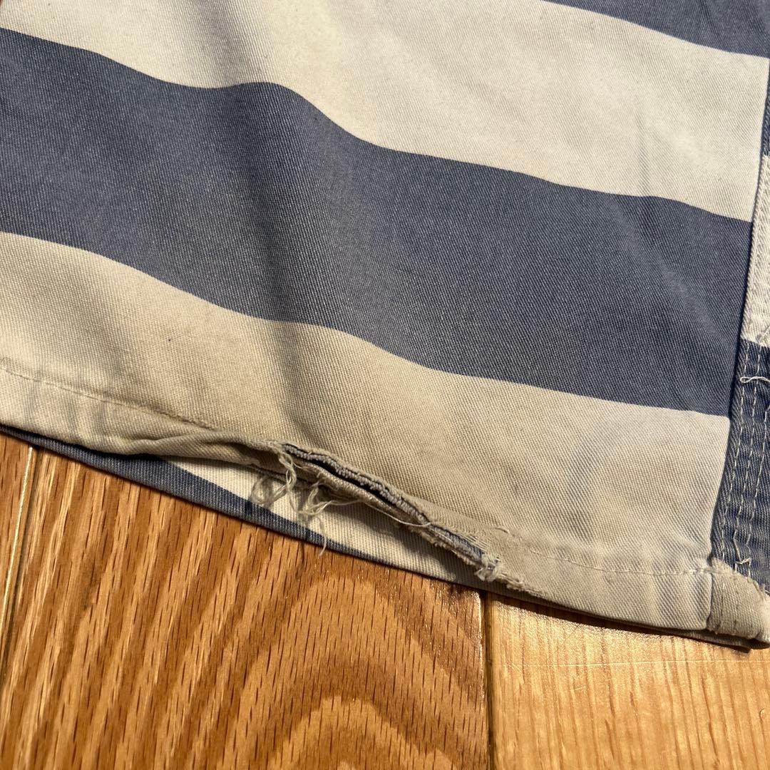 80s ビンテージプリズナーパンツ　prisoner jail 囚人服　ネイビー