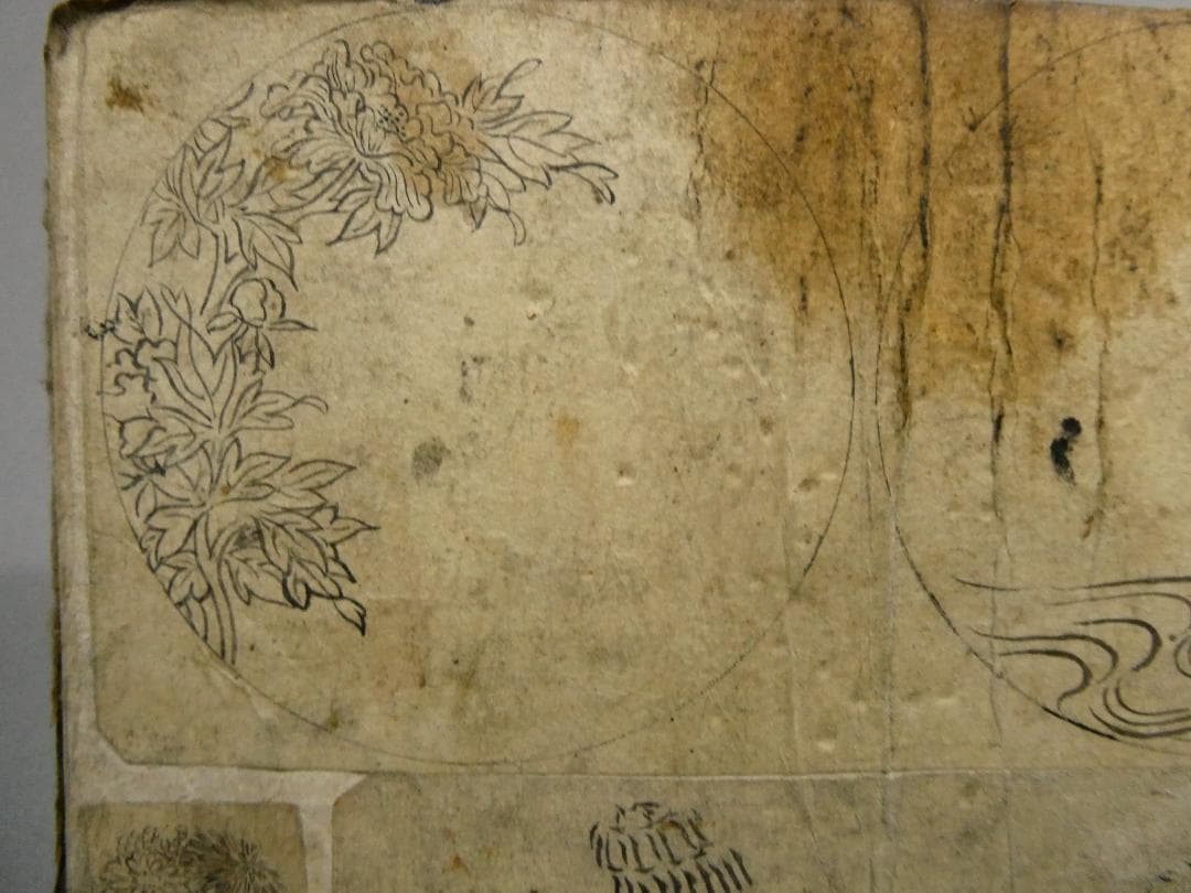 江戸時代 金工師による刀装具下絵帳　◆武具意匠の貴重資料　鍔・縁頭・目貫など