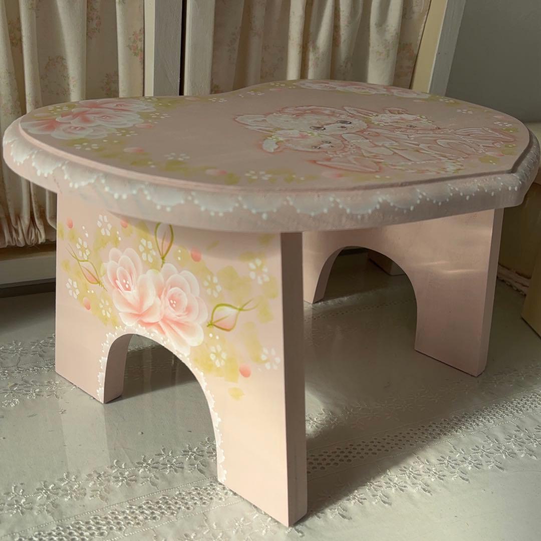 ♡みかりん様♡トールペイント♡バニーのスツール台♡ハンガー♡