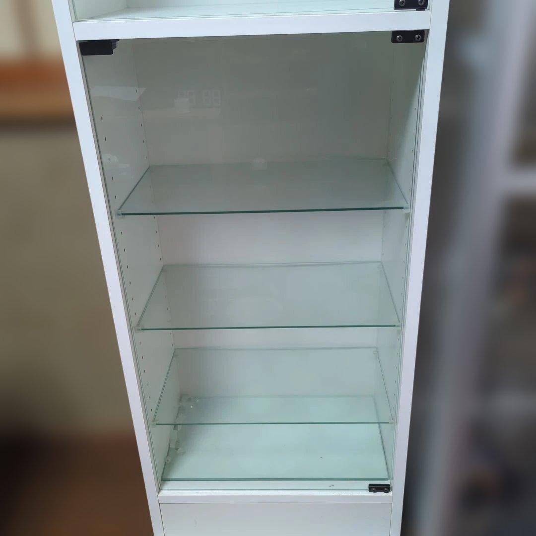 JAJAN ホワイト　ガラス　ディスプレイケース