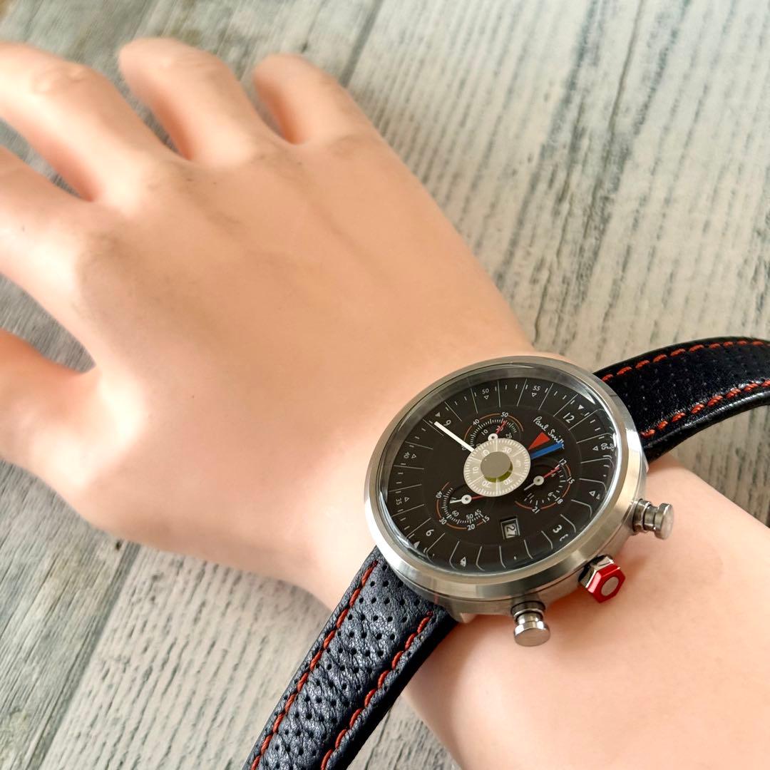 【電池交換済】Paul Smith ポールスミス 腕時計 サイクルクロノ 黒