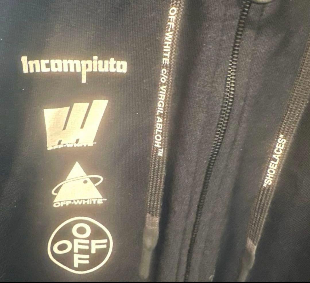 オフホワイト　ブラック パーカーLサイズ　2020AWシーズン【美品】