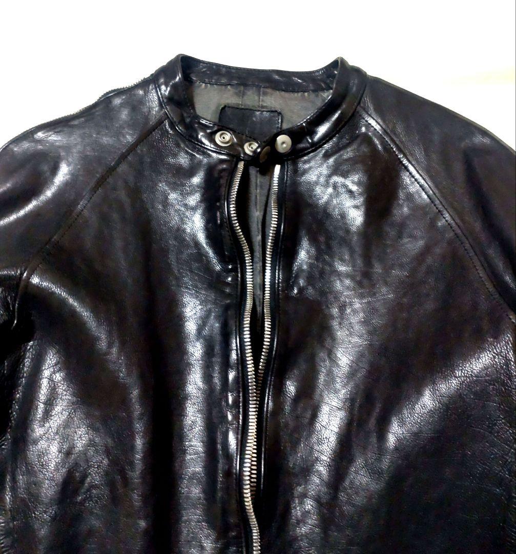 ISAMU KATAYAMA ジャパンカーフ ジップデザインライダースジャケット