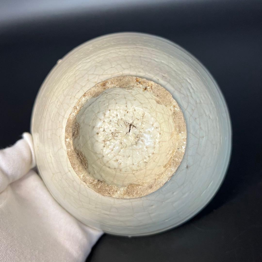 ◎古美術 庵々◎李朝 白磁 茶碗 共箱付◎韓国 李氏朝鮮時代 古陶磁 骨董古美術