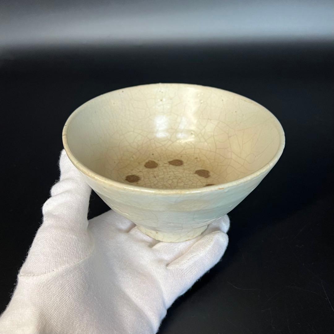 ◎古美術 庵々◎李朝 白磁 茶碗 共箱付◎韓国 李氏朝鮮時代 古陶磁 骨董古美術