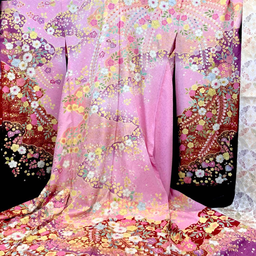 振袖フルセット ■翠山工房■辻ヶ花絞り■新品オーダー仕立て■振袖一式