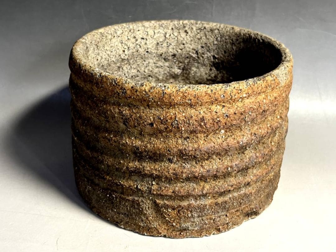 建水■素焼き古建水 小會 石はぜ お茶道具 溢し 茶器 古美術 時代物 骨董品■