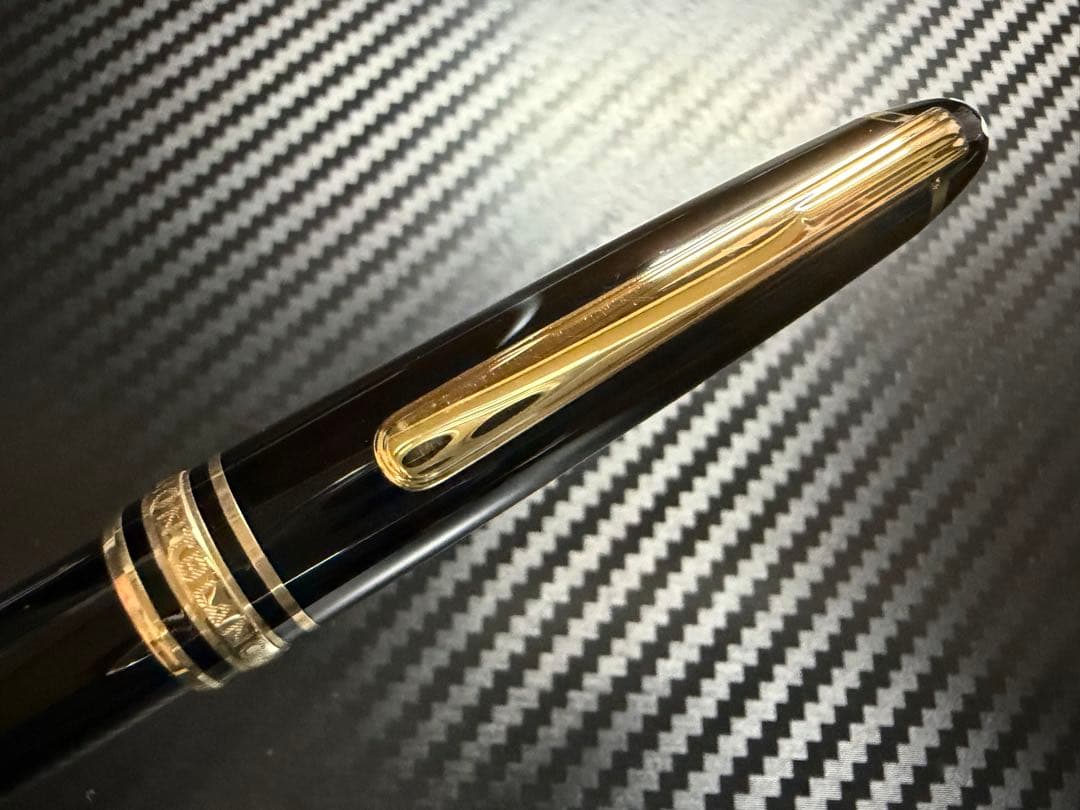 美品 エボナイト芯 モンブラン 144 ブラック 全金 EF 極細字 万年筆