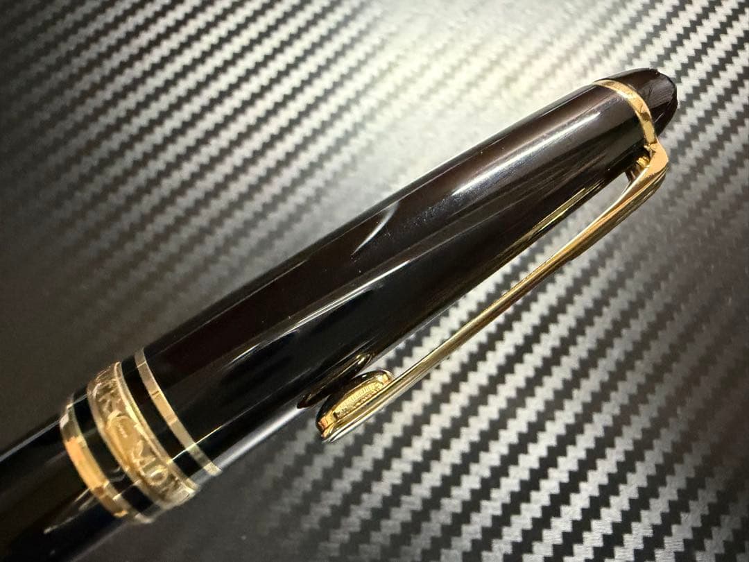 美品 エボナイト芯 モンブラン 144 ブラック 全金 EF 極細字 万年筆