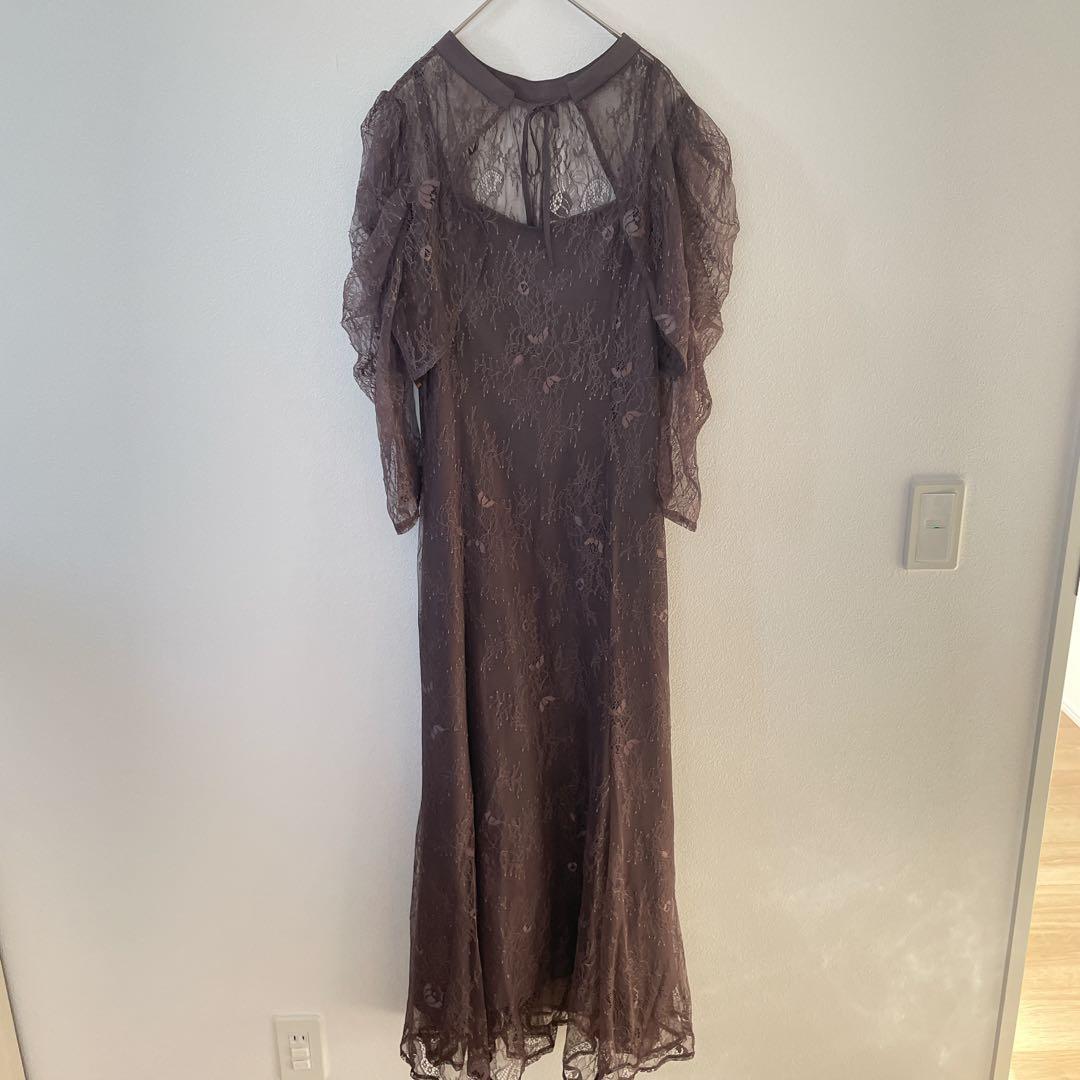 新品未使用　Dorry Doll ボレロレイヤーレースドレス　チャコールグレー