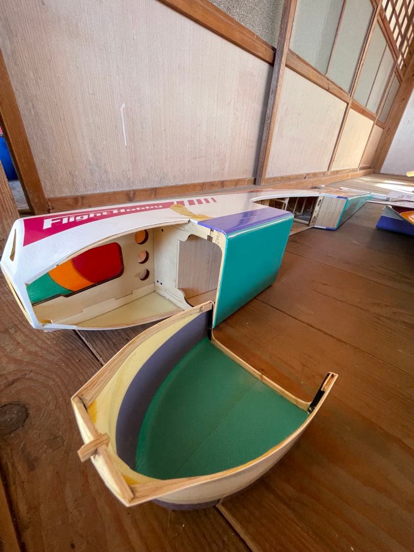 ラジコン飛行機　フライトホビーSTAGE90 フィルム貼り半完成　バルサ生地完成