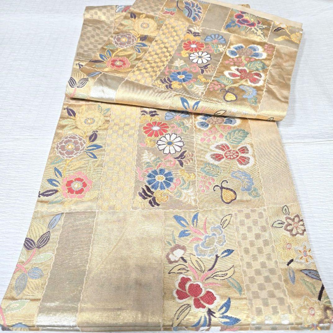 クリーム熨斗目振袖７点フルセット、成人式、前撮り、結婚式に