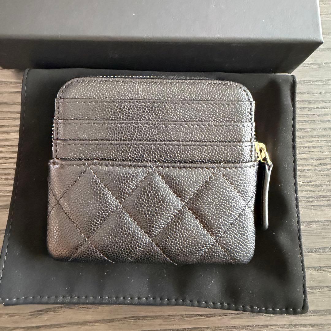 K♡　美品　CHANEL シャネル　ミニ財布　ジップパース　黒