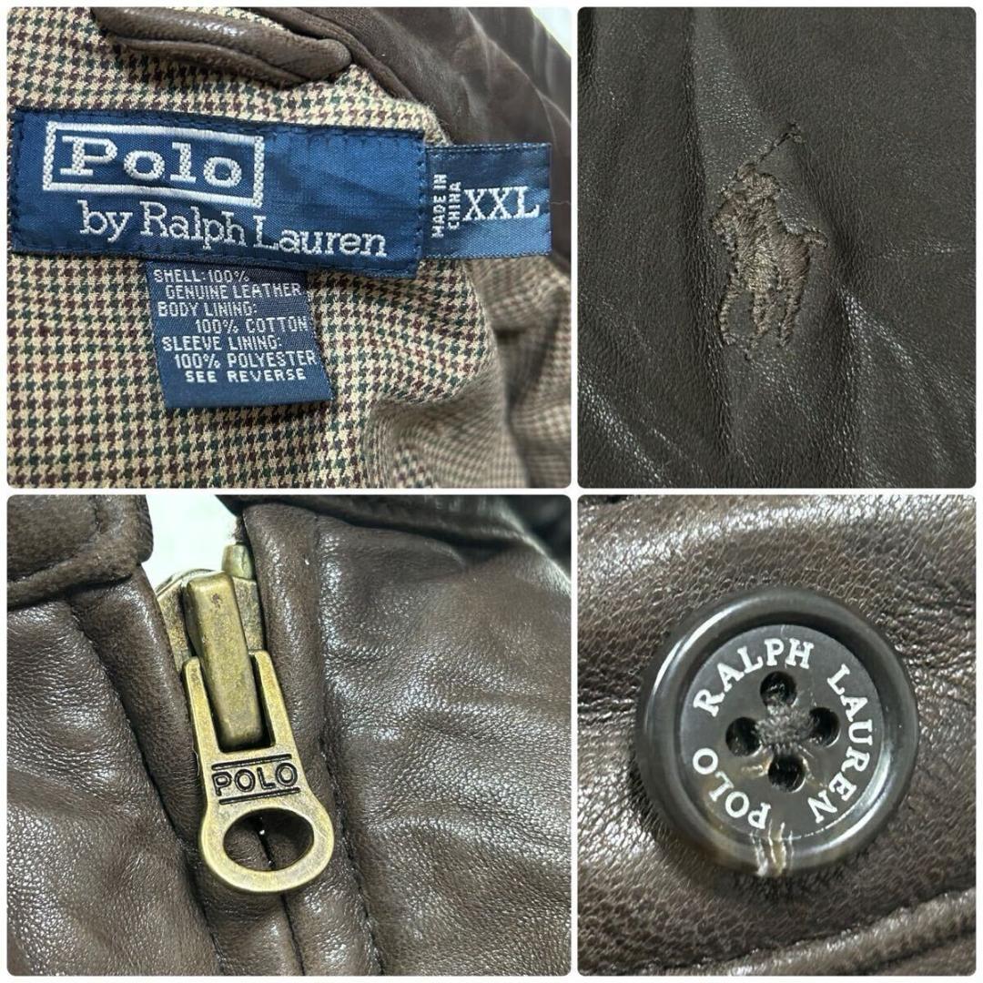 げ*ん様 90s XXL polo by ralph lauren ライダースジ