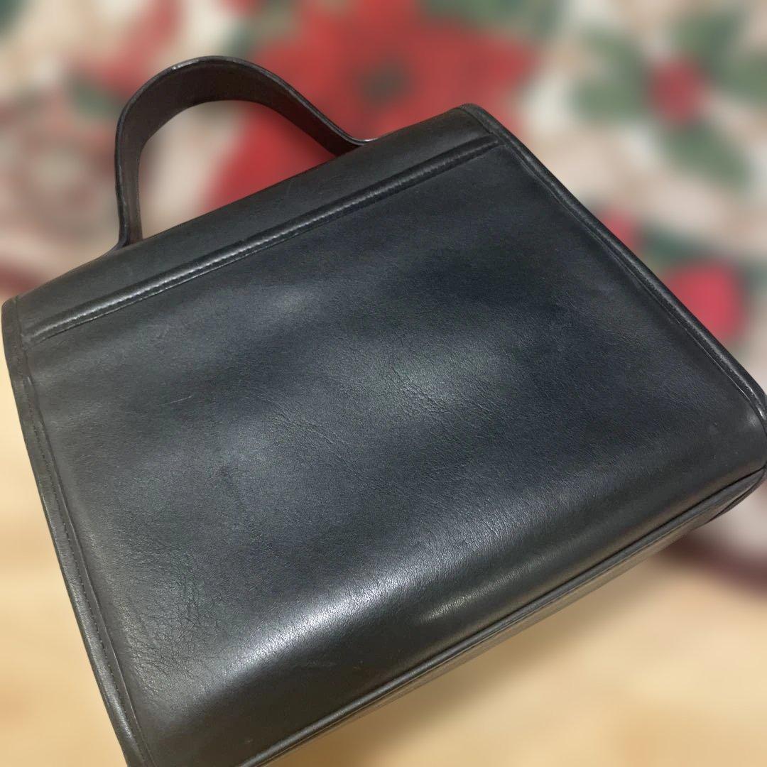 OLD COACH9977レザー ショルダーバッグ 黒　2way ショルダー付