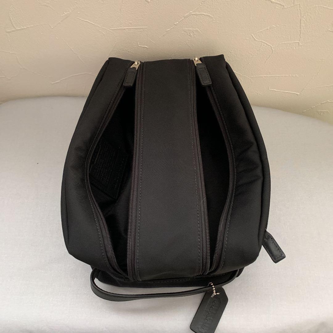 コーチ トラベル ポーチ 携帯ポーチ ブラック