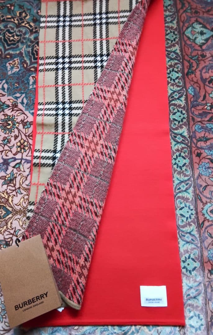 .n. バーバリー マフラーストール ニット マイクロサイズ 6043